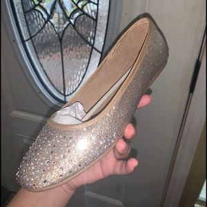 Gold/glitter flats